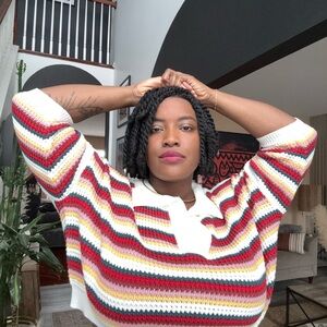 Fashion Nova Colorful Striped Sweater